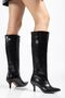 Zri̇nx-2025 Premium Black Crocodile Casual Women's Boots 6.5 cm
