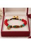 Red Beaded Heart Figure Detailed Handmade Stylish Bracelet Accessory - 3