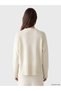 Özmarka New Season Ecru Crew Neck Women's Knitwear Sweater - 4