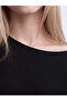 Özmarka New Season Black Boat Neck Soft Touch Women's Sweatshirt - 3