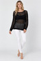 Women's Pleated Transparent Wrinkled Knitwear Blouse - 2