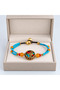 Ethnic Patterned Turquoise Beaded Handmade Knitted Bracelet – Bohemian Chic Women's Accessory - 2