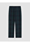 Özmarka New Season Blue Regular Fit Plaid Men's Pajama Bottoms - 7