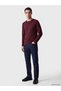 Peak New Season Burgundy Crew Neck Long Sleeve Men's T-Shirt - 2