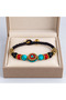 Ethnic Patterned Turquoise Red Beaded Braided Bracelet – Authentic Bohemian Accessory - 3