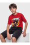 Vizyon New Season Red Crew Neck Printed Boys' T-Shirt