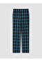 Ozmarka New Season Petrol Regular Fit Plaid Men's Pajama Bottoms - 6