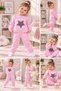 Girls' Tracksuit Set – Pink Star Print Sweatshirt and Jogger Pants, Casual Sportswear Set - 3