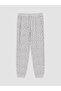 Özmarka New Season Gray Patterned Women's Jogger Pajama Bottoms - 5