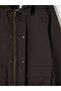 Vizyon New Season Brown Regular Fit Velvet Collar Men's Jacket - 8