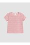 Vizyon New Season Pink Crew Neck Baby Girl T-Shirt 3-Piece Set - 5