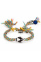 Colorful Knitted String Patterned Medium Bead Detailed Handmade Bohemian Bracelet - 2