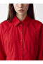 Özmarka New Season Red Drawstring Women's Shirt - 3