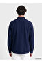 Ozmarka New Season Navy Blue Regular Fit Men's Shirt - 4