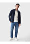 Vizyon New Season Navy Blue Stand Collar Men's Zippered Sweatshirt - 2