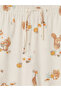 Özmarka New Season Ecru Crew Neck Printed Women's Pajama Set - 6