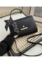 Black, Cream 2-Pack Faux Leather Hand and Shoulder Bag with Scarf Detail - 2