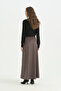 Suede Skirt - Brown - 4