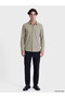 Özmarka New Season Beige Regular Fit Men's Shirt - 2