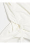 Ozmarka New Season White Gathered 100% Cotton Blouse - 6