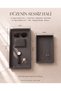 Premium Leather Dual Desktop Organizer and Presentation Tray Set - 2 Pieces - Gray/Black