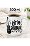 Rhythm Is Time Porcelain Mug 300 ml with Guitar and Note Pattern Music Themed Coffee Tea Cup Musician's Gift - 4