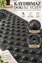 Non-Slip Bathroom Shower Mat 36X69.5 cm Black Embossed Shower Mat with Water Drainage - 5