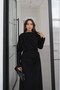 Black Shirred Asymmetrical Blouse Skirt Set - 2