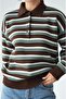 Brown Willow Striped Sweater - 4