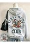 Women's Feral Moms Printed 3 Thread Oversized Hoodie Sweatshirt