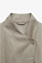 Khaki Bomber Jacket with Elastic Sleeves - 3