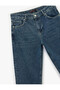 Normal Waist Cotton Vintage Straight Fit Dark Indigo Young Men's Jean Trousers 7Wam40055Nd - 6