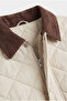 Retro Velvet Collar Quilted Jacket/Mantle - 2