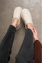 Velcro Inside Plush Thick Sole Women's Boots Beige - 8