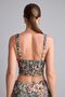 Square Neck Corset Detailed Floral Patterned Strap Blouse I8258Ax26Au - 4