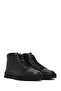 Men's Black Lace-Up Zippered Leather Sports Boots Wm600006Df - 2