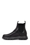 Men's Black Leather Chelsea Boots Wm600008Dv - 3