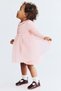 Tulle-skirt cotton dress