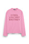 Britney 2007 Printed Long Sleeve Oversize Fit T-Shirt Pink