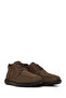 Men's Beige Lace-Up Thick Soled Nubuck Leather Boots Wm822004Dn - 2