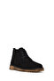 Men's Black Zippered Nubuck Leather Boots Wm822001Dn - 8