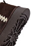 Women's Brown Suede Leather Teddy Boots Wf565003Ds - 8