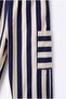 Children's Cotton Navy Blue Striped Cargo Pocket Detailed Tracksuit - 3