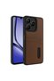 Realme Note 50 4g Case Sara Leather Case with Business Card Holder - Tan