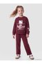 Two Mt Shop Quality Lcw Kids Burgundy Printed Standard & Regular Girls' Set