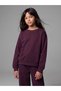 Plum Crew Neck Girls' Tracksuit Set - 2