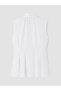 Ozmarka New Season White Pleated Waist-Fitted Women's Shirt - 7