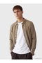 Vizyon New Season Brown Slim Fit Men's Textured Shirt - 2