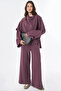 Asymmetrical Cut Double Suit Burgundy