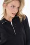 Half Zipper Rayon Sweatshirt Black - 7